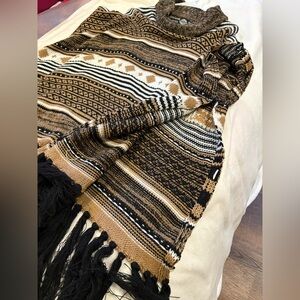 Alstyle Black and Brown Knit Fabric great for those cold days. Dress up or down